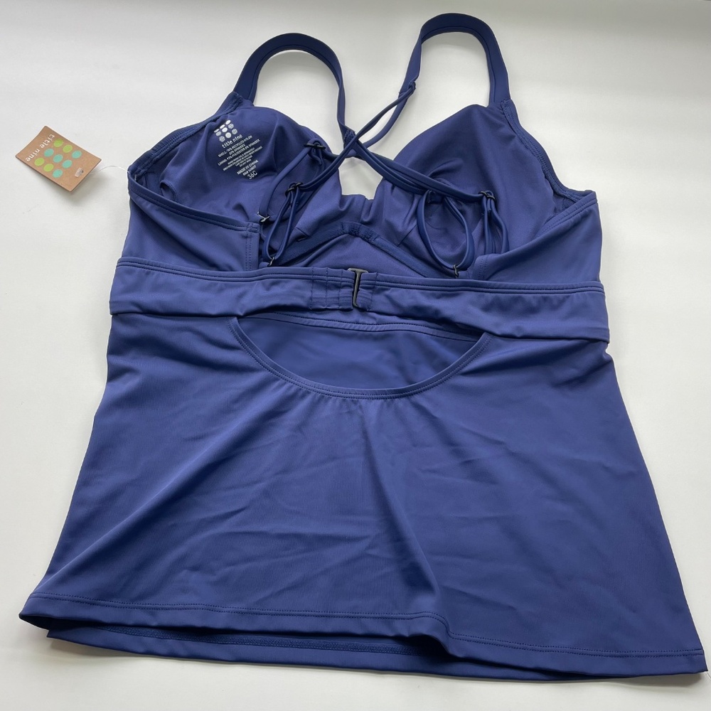 Title Nine Navy Blue Halter Tankini Top - Picture 4 of 7
